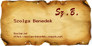 Szolga Benedek névjegykártya